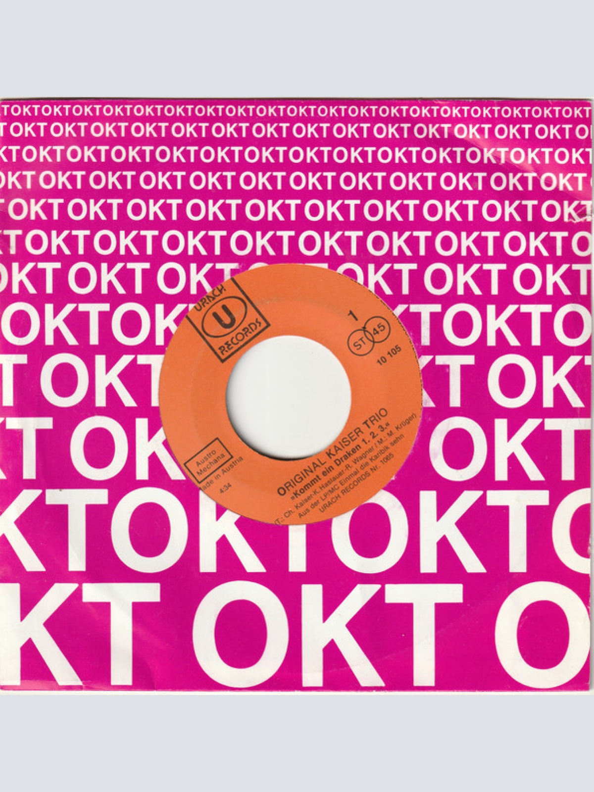 Vinyl / Original Kaiser Trio - Kommt Ein Draken 1.2.3. / Weil Du Bei Mir Bist