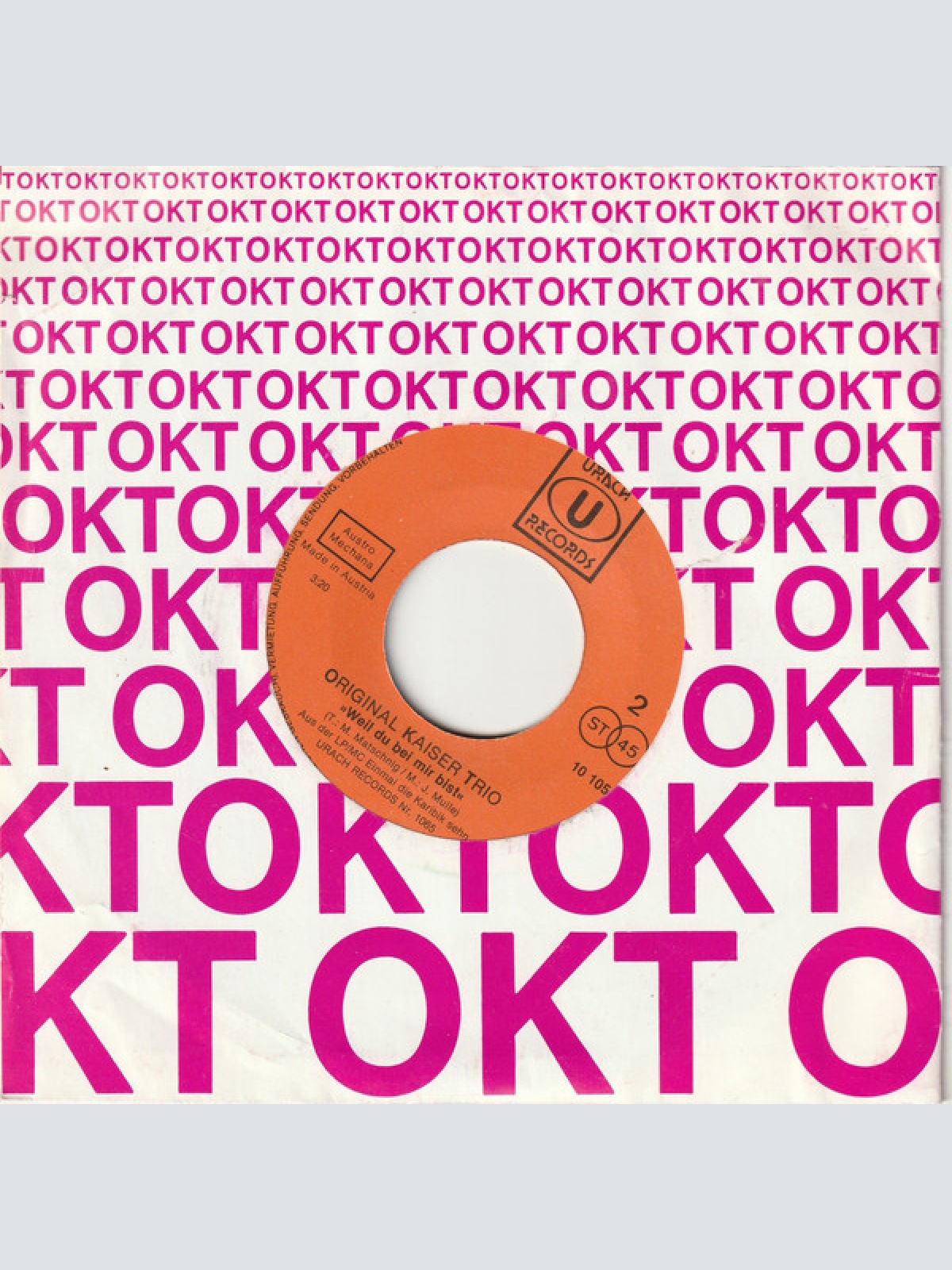 Vinyl / Original Kaiser Trio - Kommt Ein Draken 1.2.3. / Weil Du Bei Mir Bist