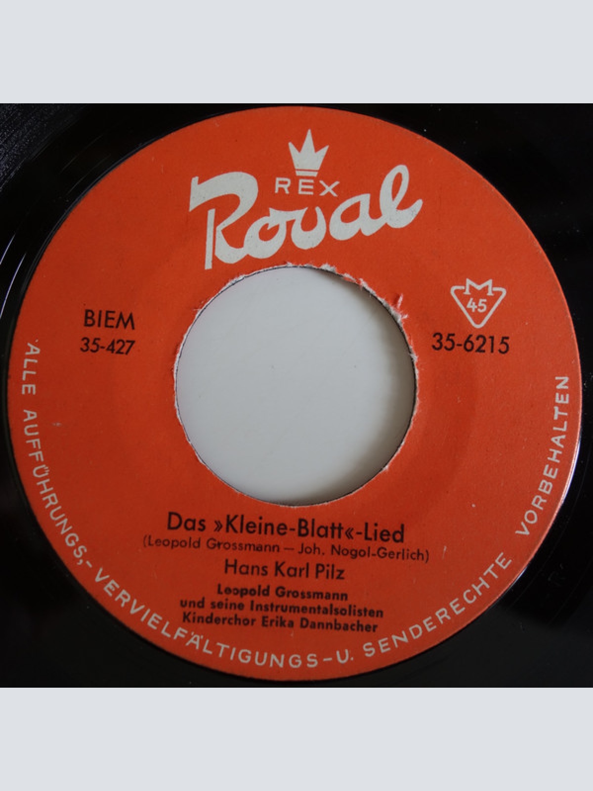 Vinyl / Hansl Schmid - Das >>Kleine-Blatt<<-Lied / Der Alte Spiegel