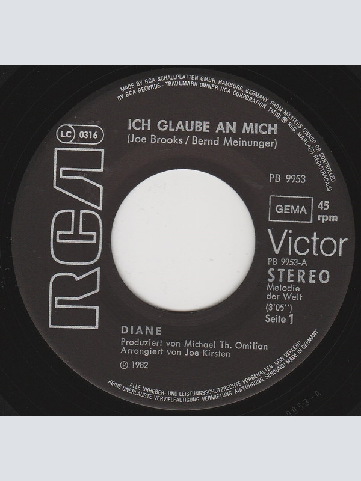 Vinyl / Diane (33) - Ich Glaube An Mich