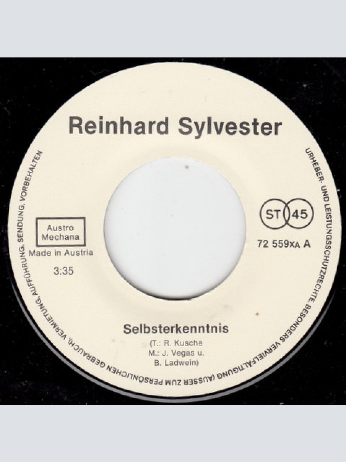 Vinyl / Reinhard Sylvester - Selbsterkenntnis / He Du