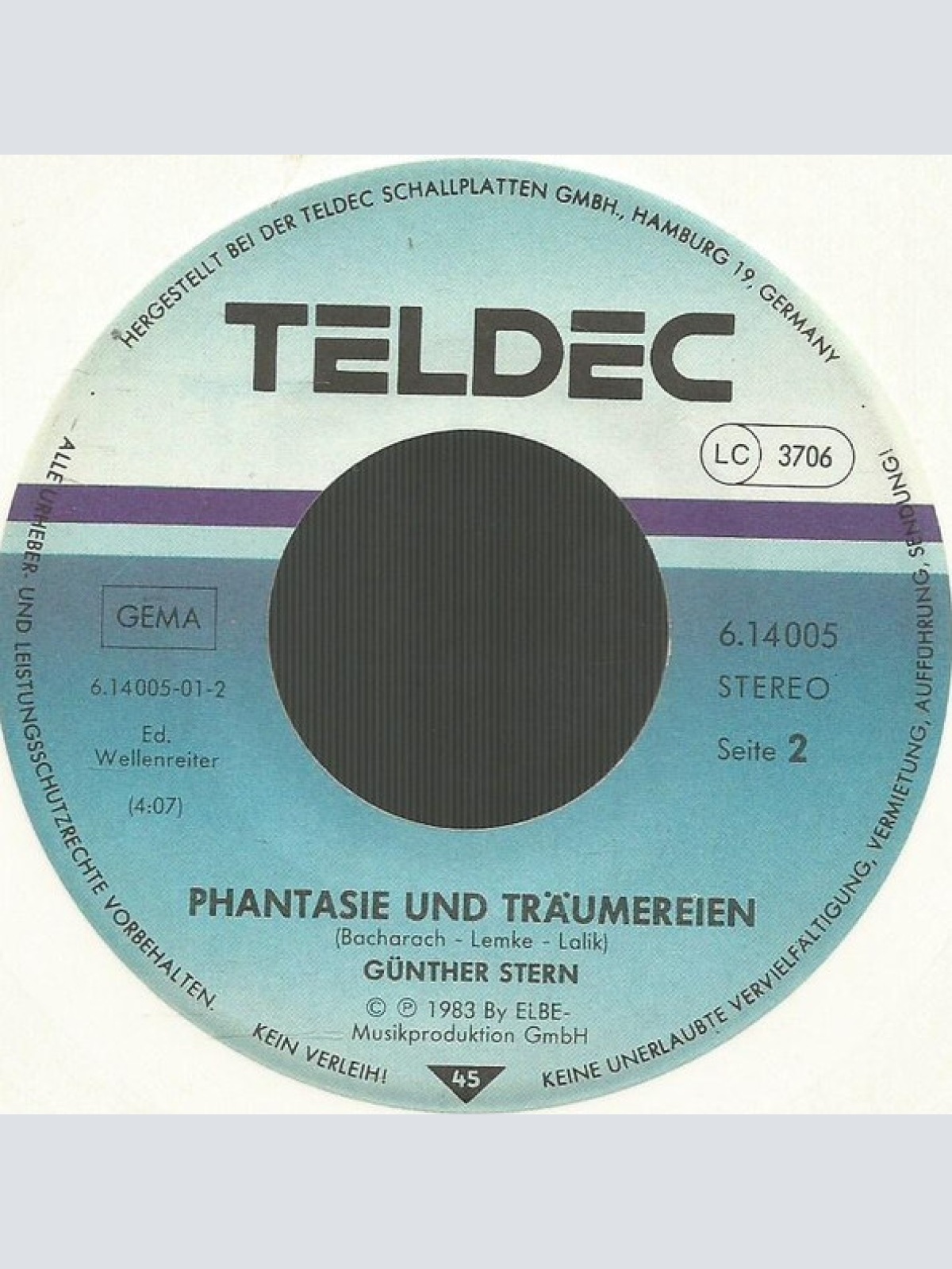 Vinyl / Günther Stern - Jeder Tag In Meinem Leben