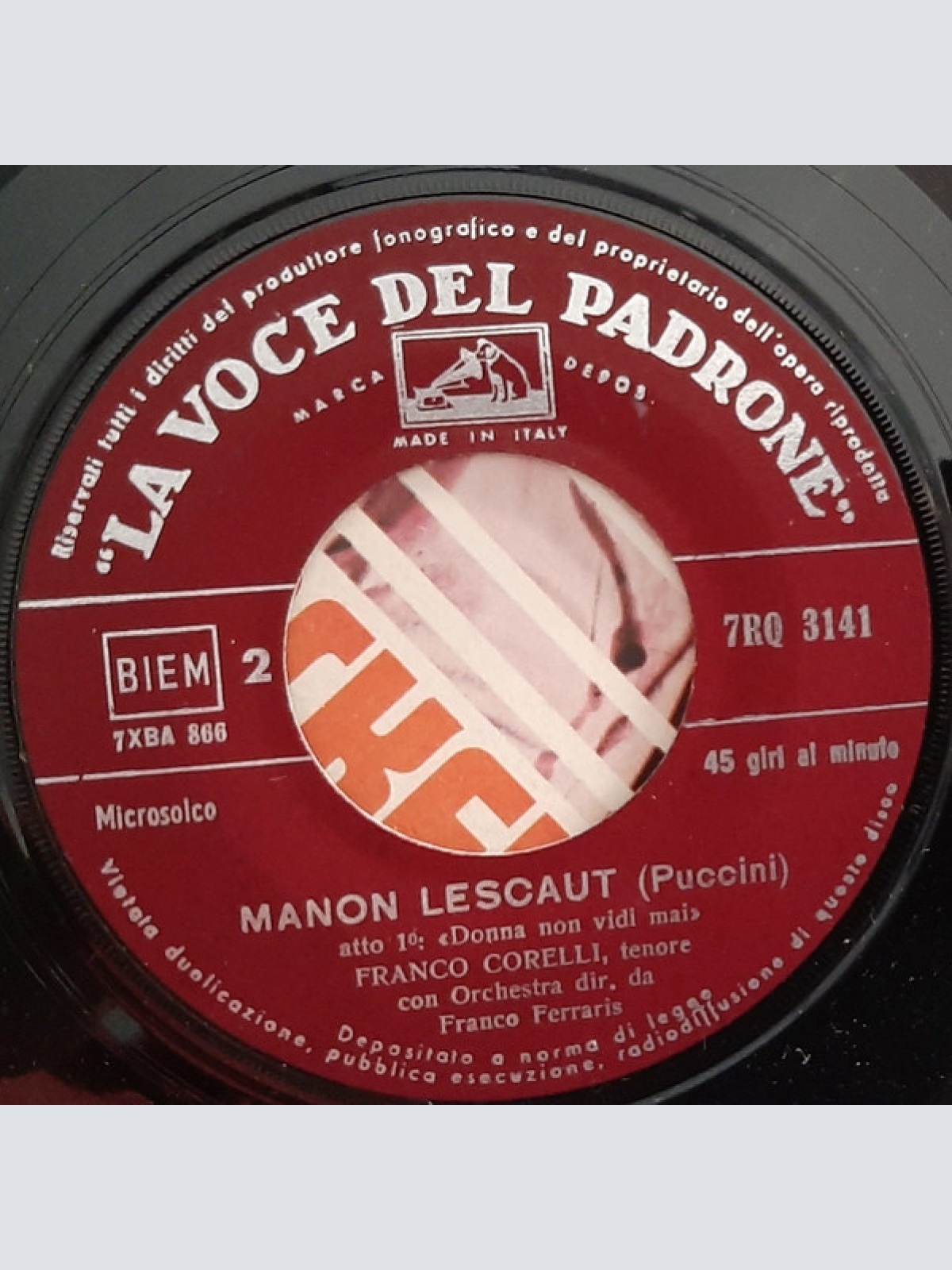 Vinyl / Franco Corelli - Andrea Chenier - Come Un Bel Dì Di Maggio / Manon Lescaut - Donna Non Vidi Mai