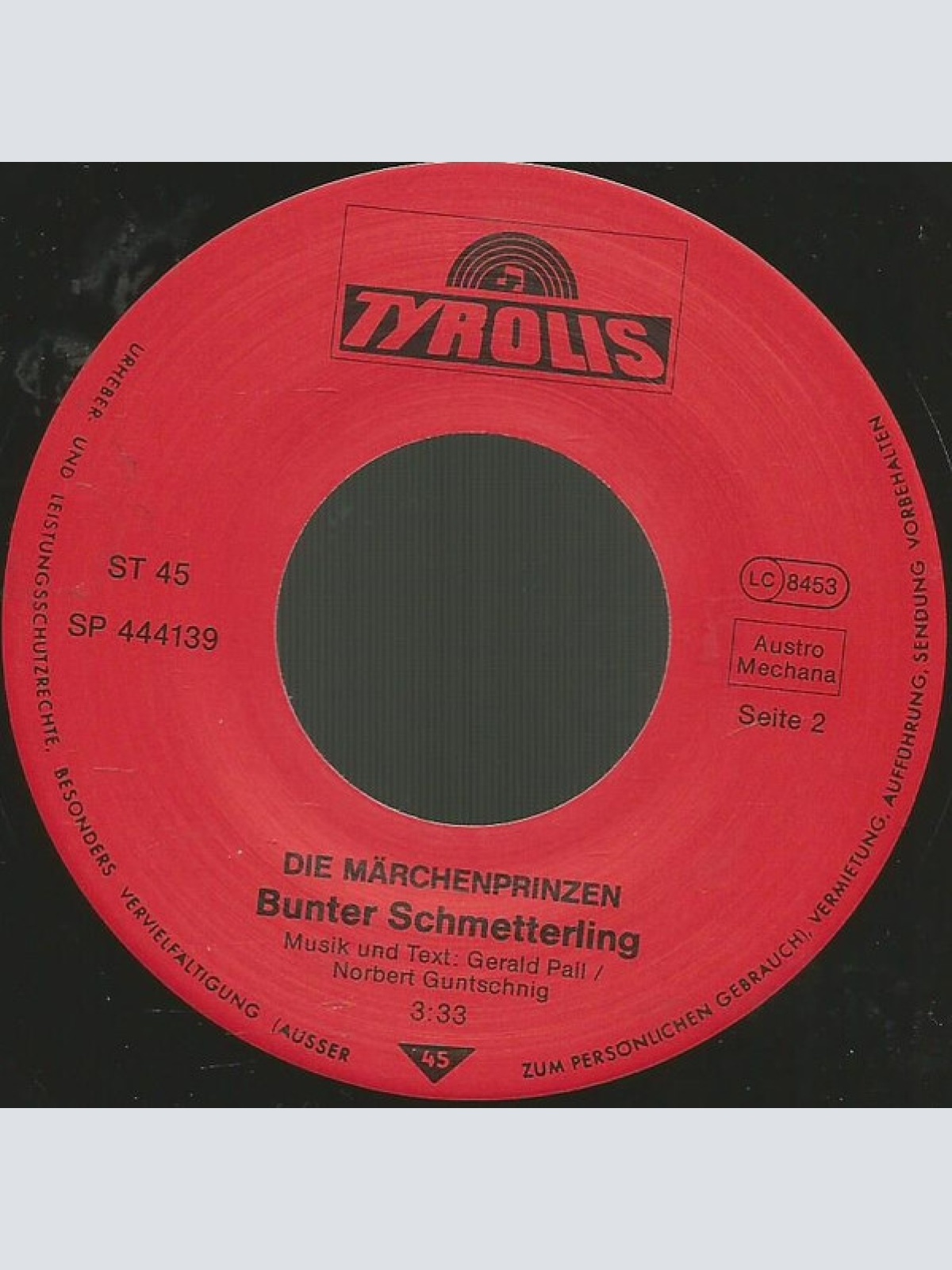 Vinyl / Die Märchenprinzen - Geliebt - Gelacht - Geweint / Bunter Schmetterling