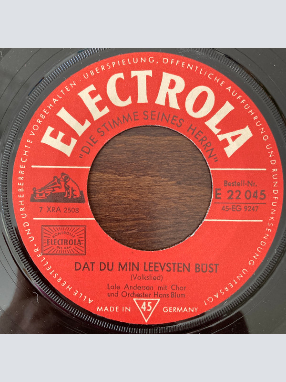 Vinyl / Lale Andersen - Min Jehan / Dat Du Min Leevsten Büst