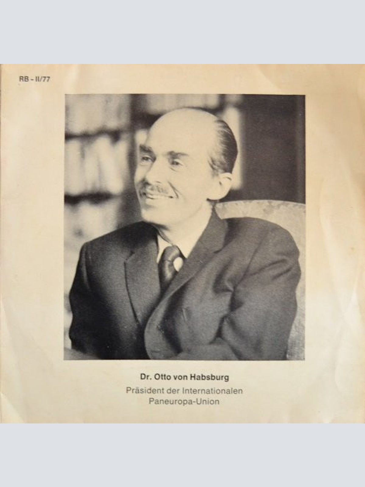 Vinyl / Dr. Otto von Habsburg* - Paneuropa