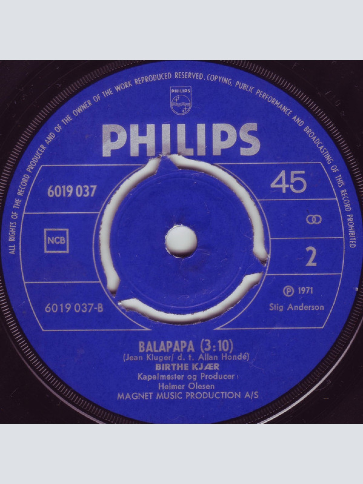 Vinyl / Birthe Kjær - Træet På Min Barndoms Vej / Balapapa