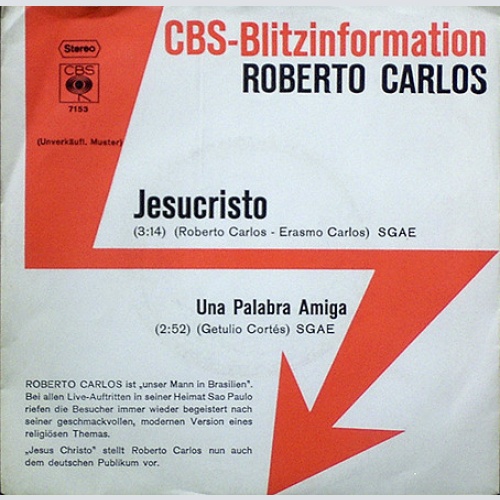 Vinyl / Roberto Carlos - Jesucristo / Una Palabra Amiga