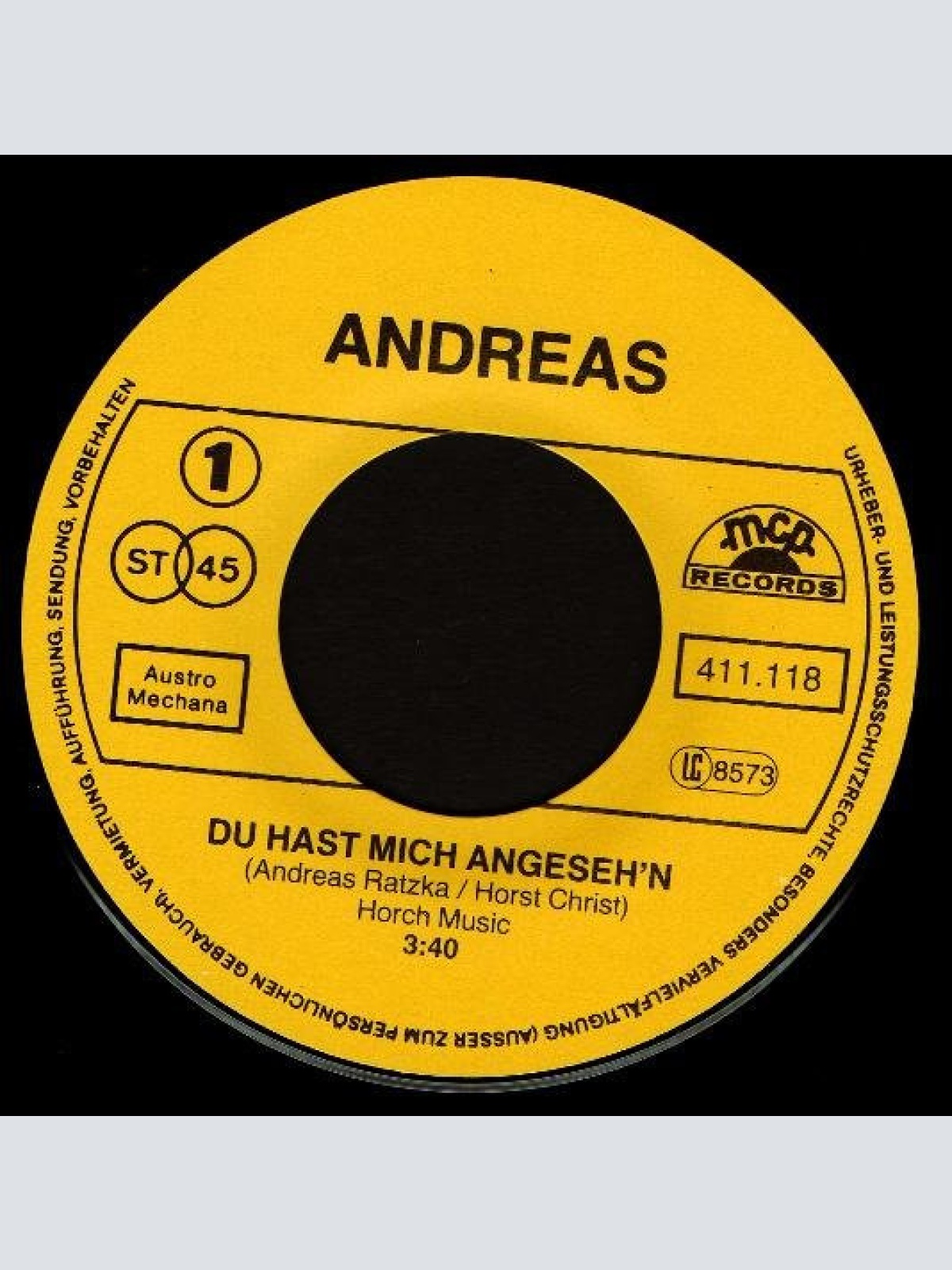 Vinyl / Andreas* - Du Hast Mich Angeseh'n