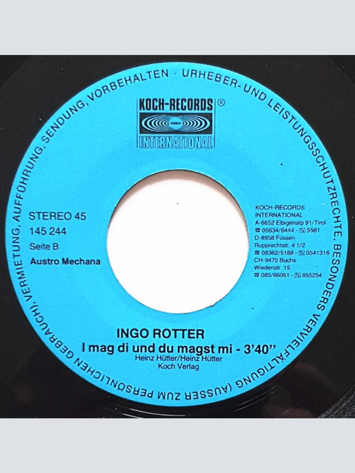 Vinyl / Ingo Rotter - G'schichten Am Spinnradl / I Mag Di Und Du Magst Mi