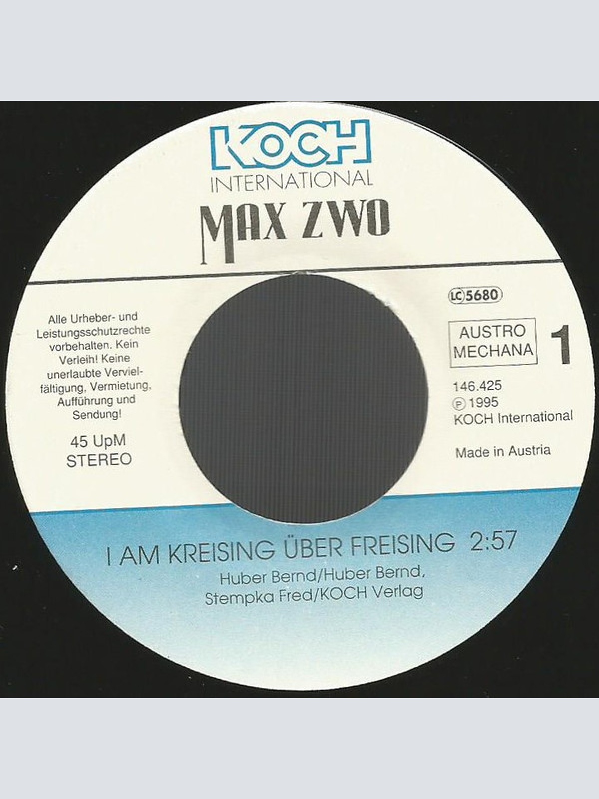 Vinyl / Max Zwo - I Am Kreising Über Freising