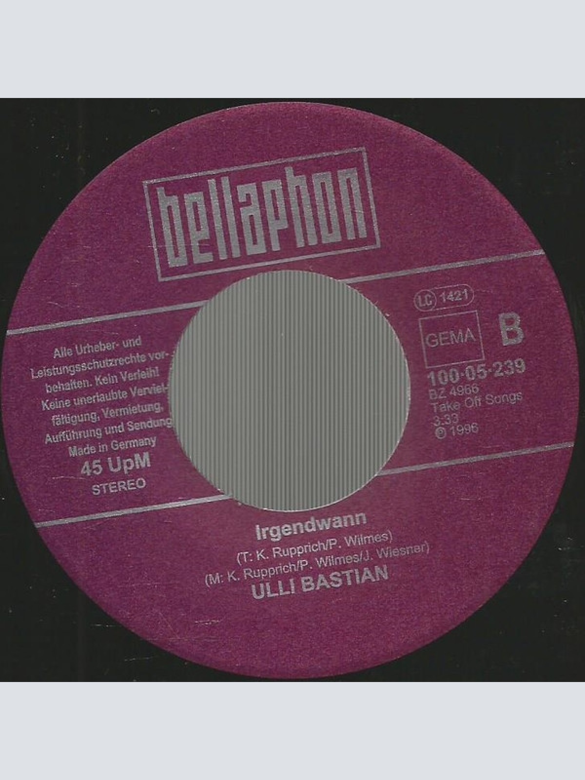 Vinyl / Ulli Bastian - Angelina