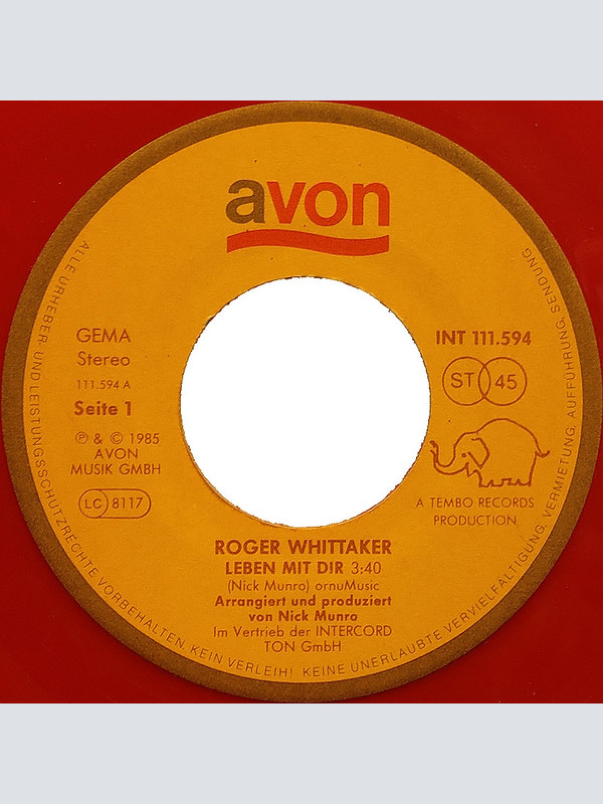 Vinyl / Roger Whittaker - Leben Mit Dir