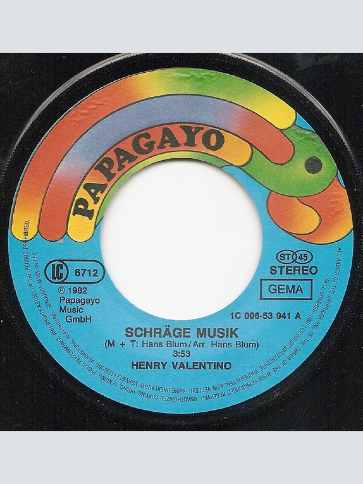 Vinyl / Henry Valentino - Schräge Musik