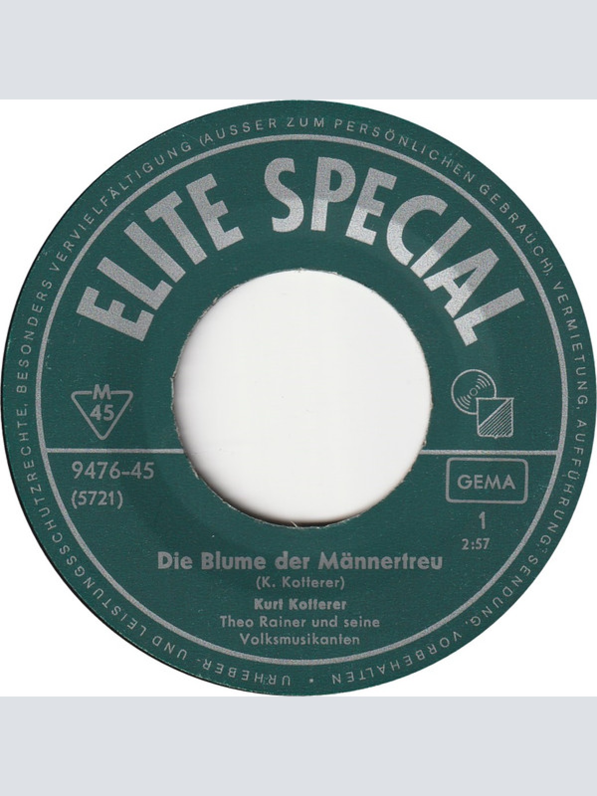 Vinyl / Kurt Kotterer - Die Blume Der Männertreu / Die Stillen Geniesser