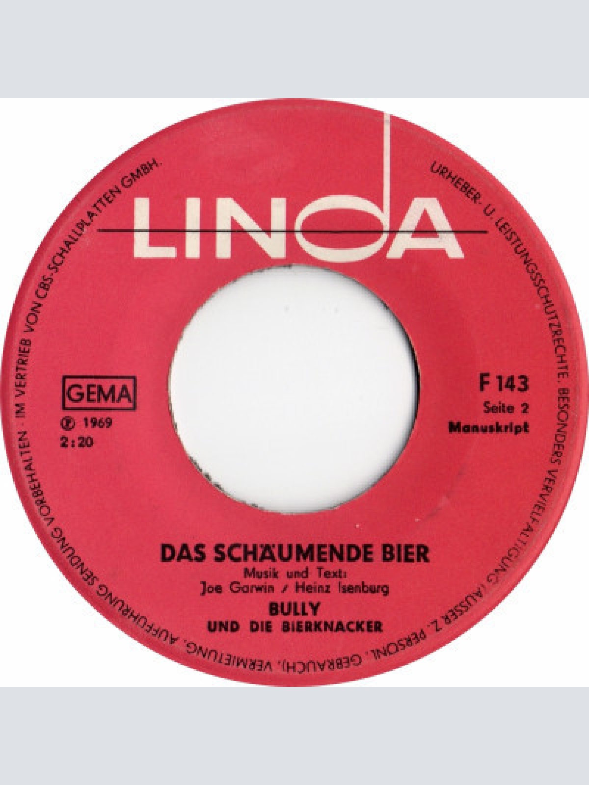 Vinyl / Bully Und Die Bierknacker - Himmel, Arsch Und Zwirn / Das Schäumende Bier