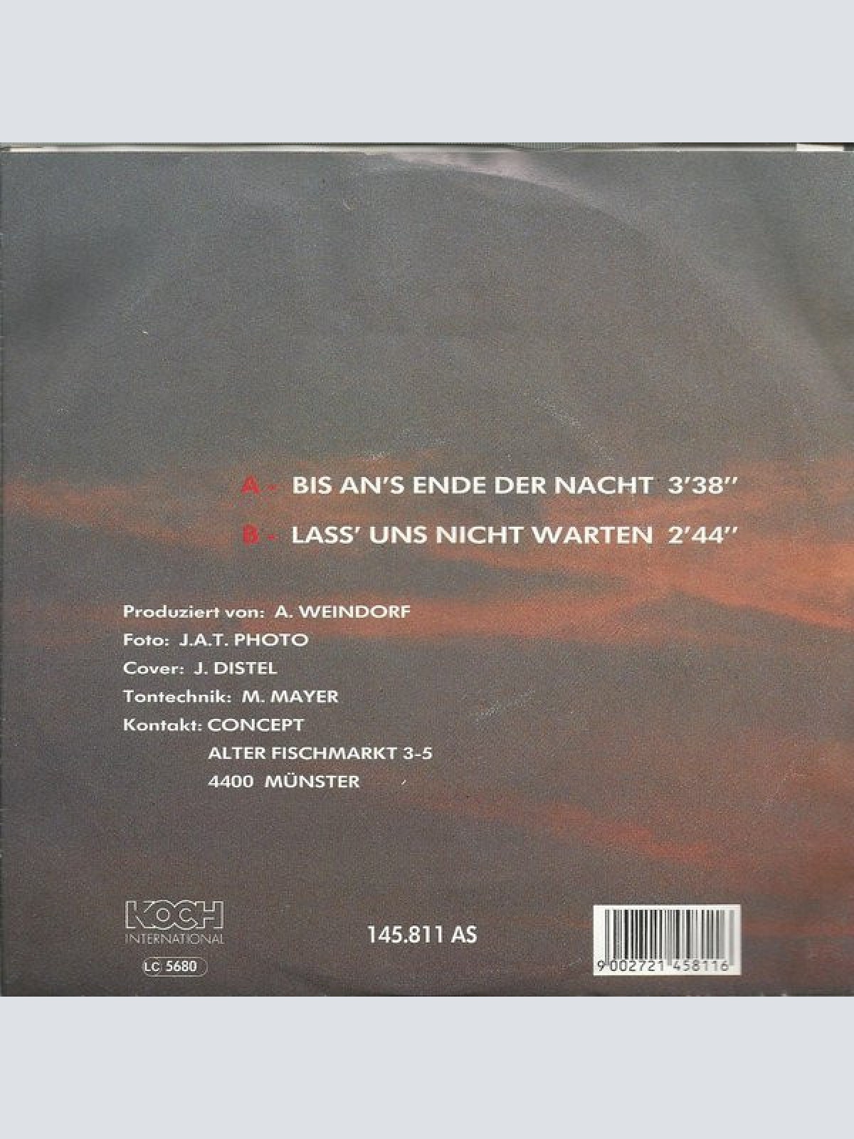 Vinyl / Moonbeats - Bis An's Ende Der Nacht