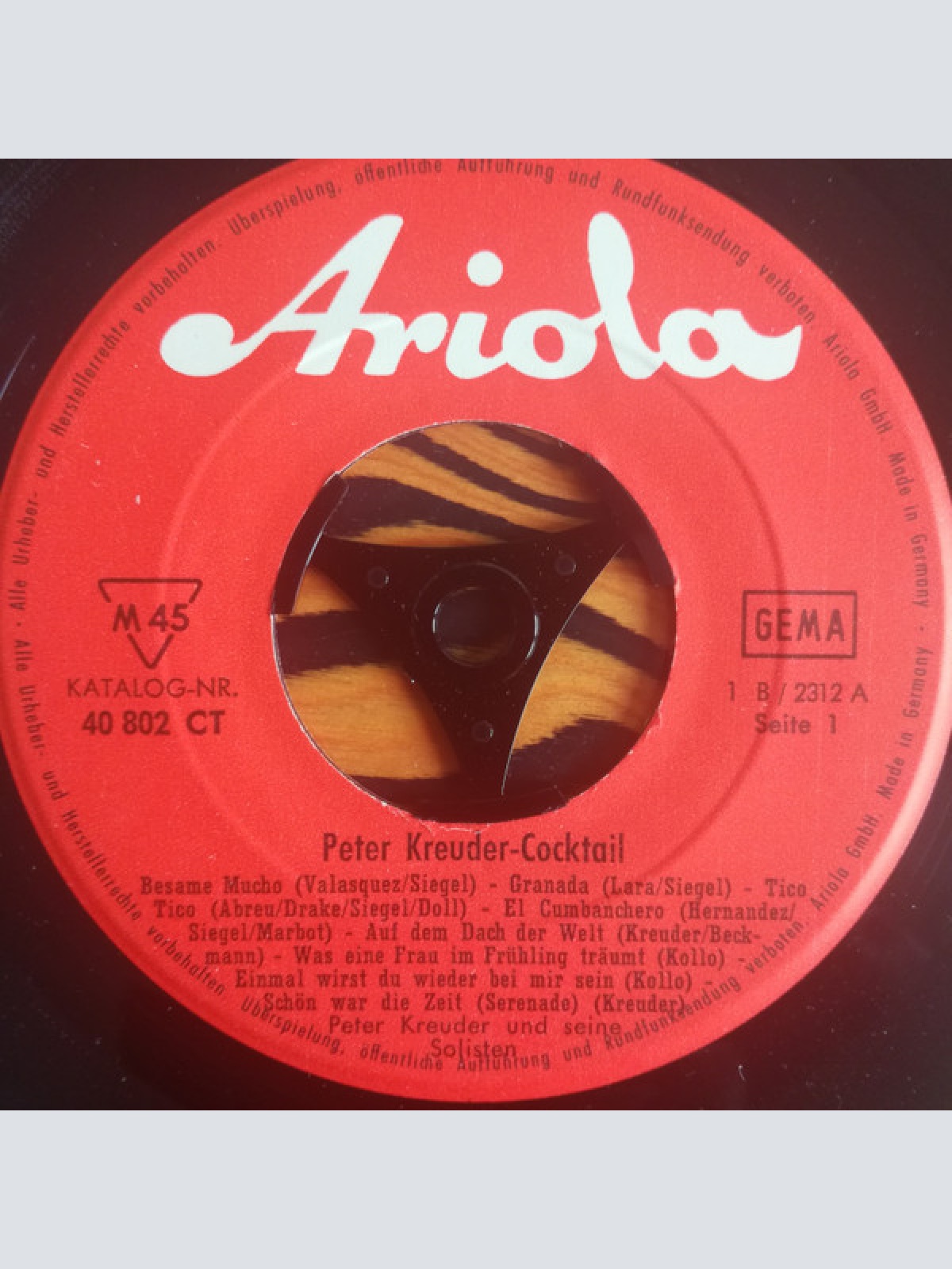 Vinyl / Peter Kreuder Mit Seinen Solisten - Peter Kreuder-Cocktail