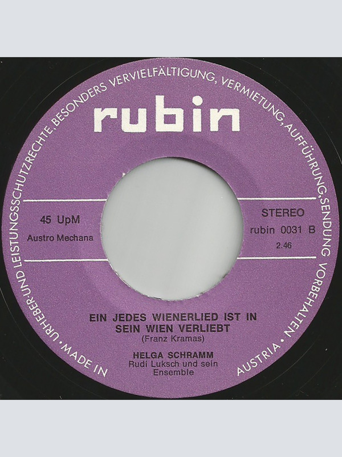 Vinyl / Helga Schramm, Rudi Luksch Mit Seinen Solisten - A Marterl In Aner Mauer