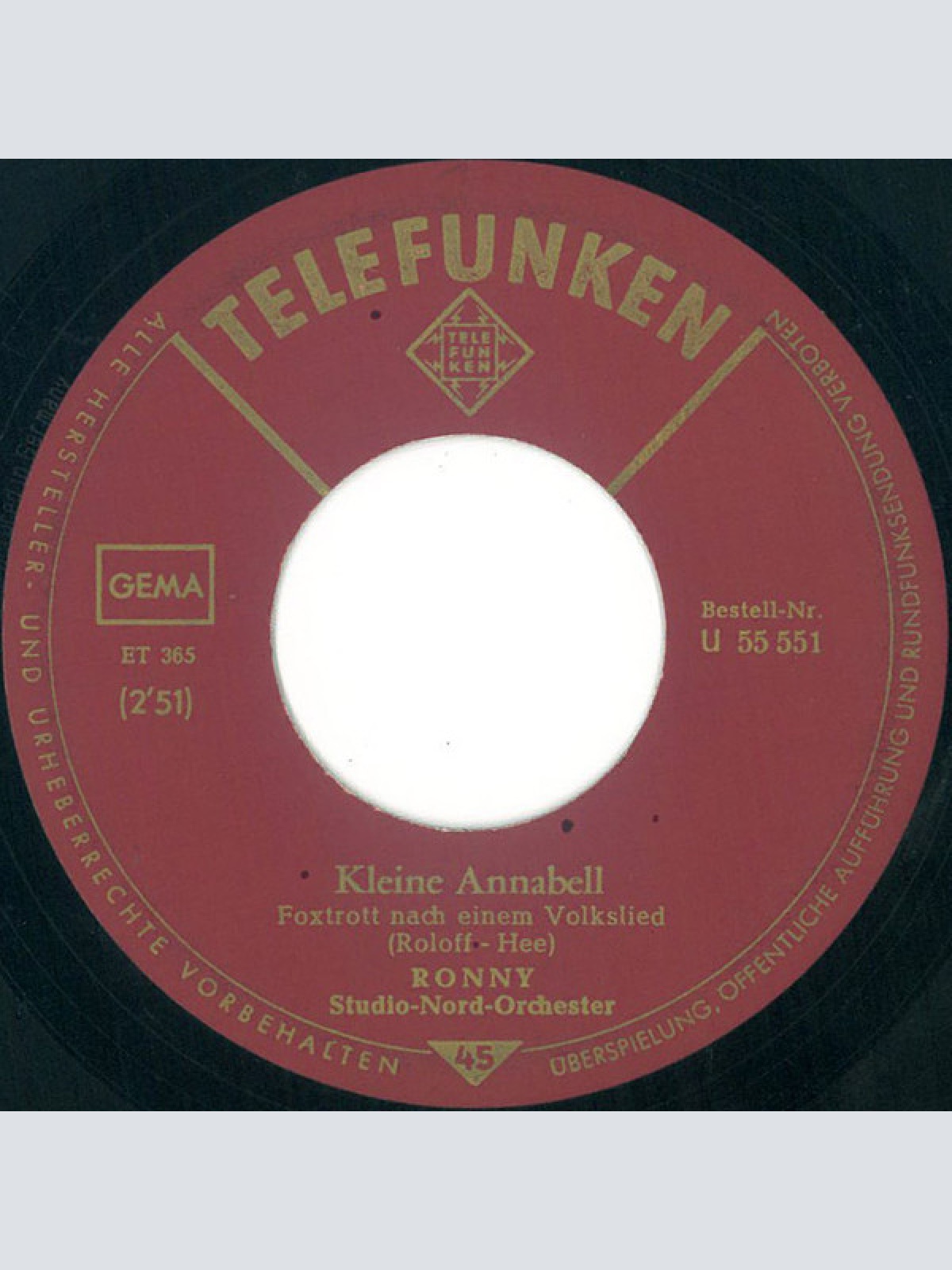 Vinyl / Ronny (4) - Kleine Annabell / Kenn Ein Land