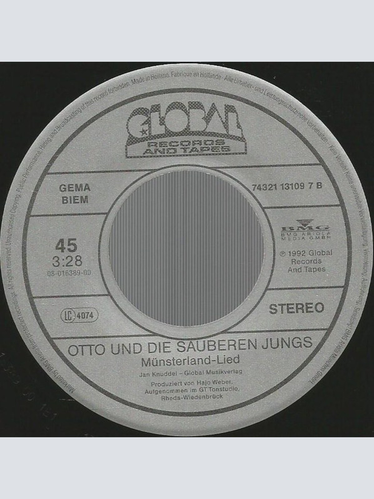 Vinyl / Otto Und Die Sauberen Jungs - Ja, Wir Wollen So Gern Einen Heben