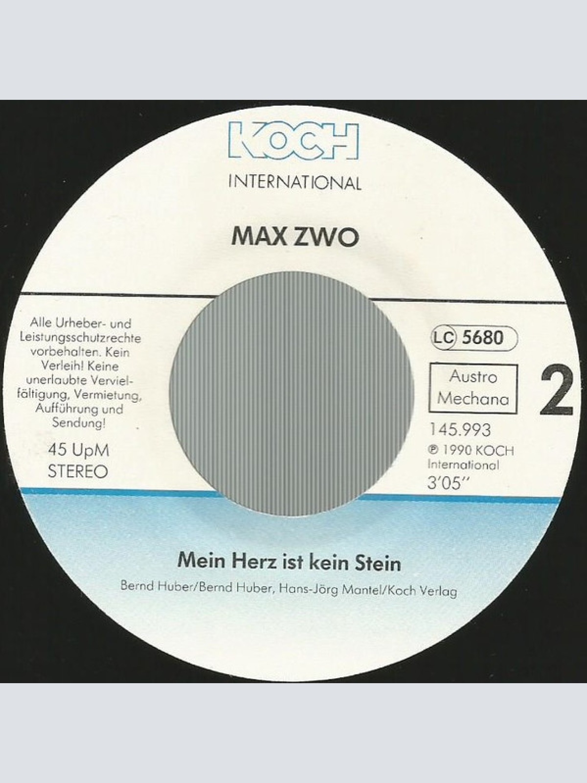Vinyl / Max Zwo - Gibt's Koane Mad'ln Zum Heirat'n Mehr