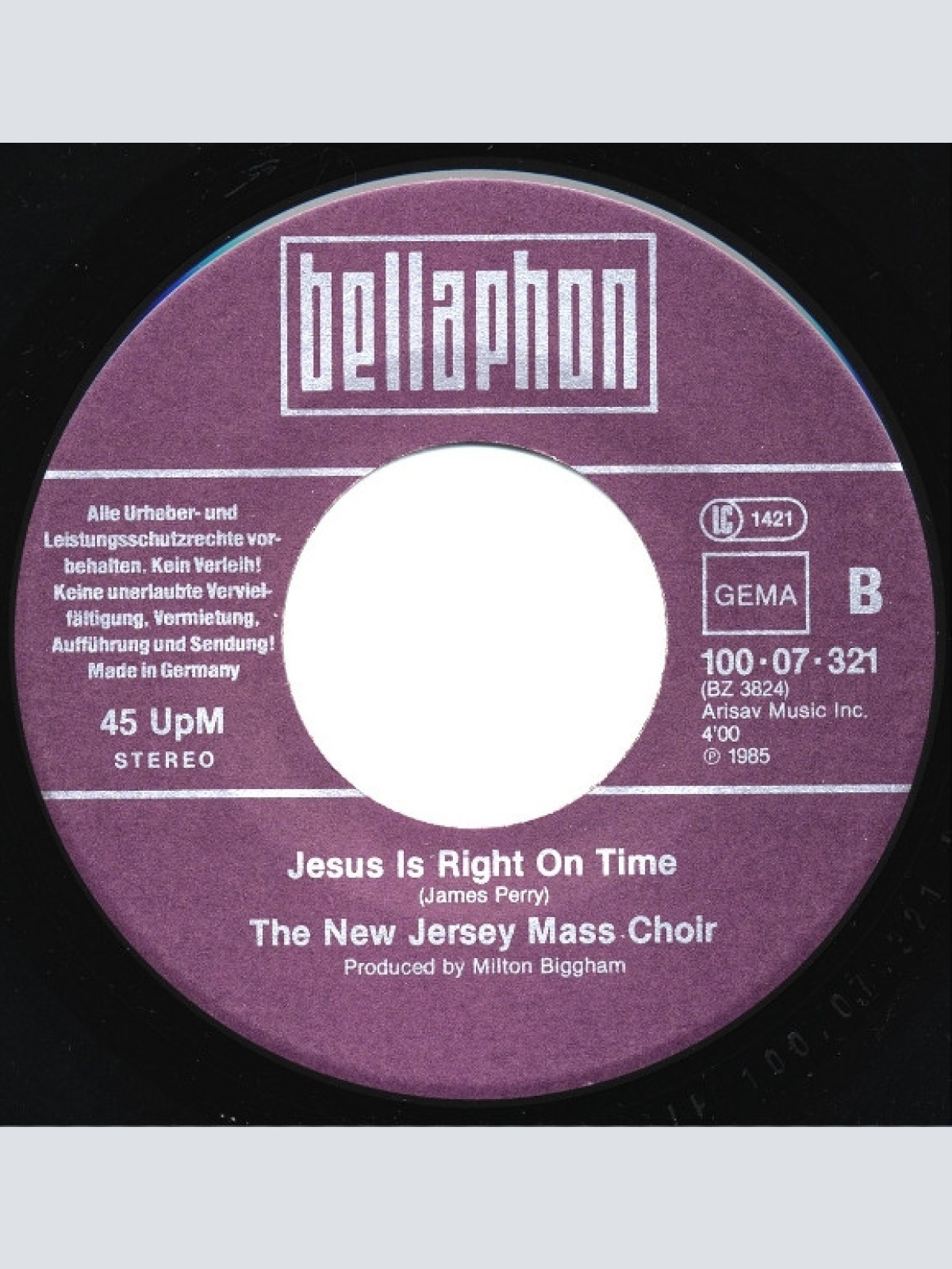 Vinyl / New Jersey Mass Choir* - I Want To Know What Love Is