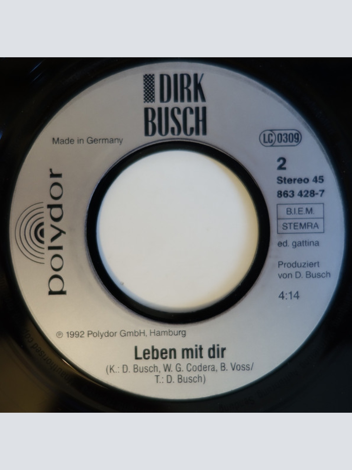 Vinyl / Dirk Busch - Sie Beißt Und Kratzt (Version '92)