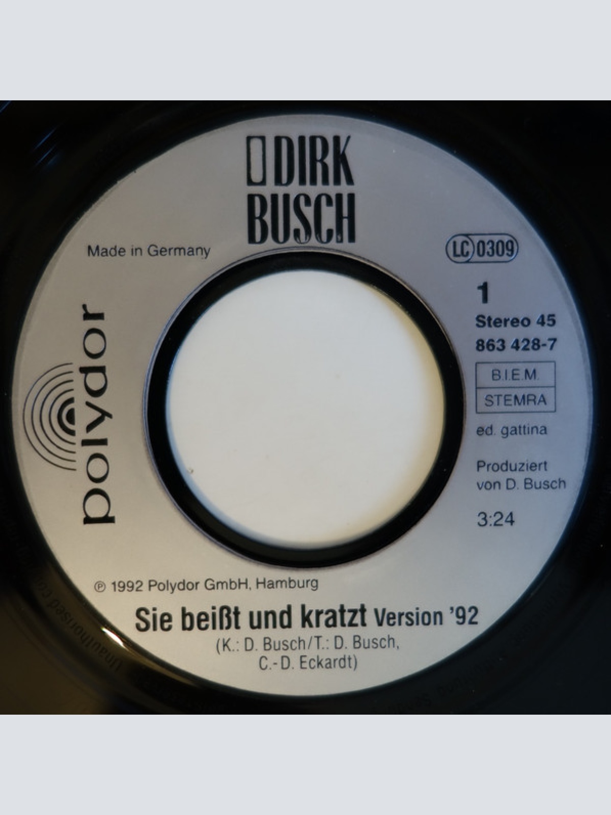 Vinyl / Dirk Busch - Sie Beißt Und Kratzt (Version '92)