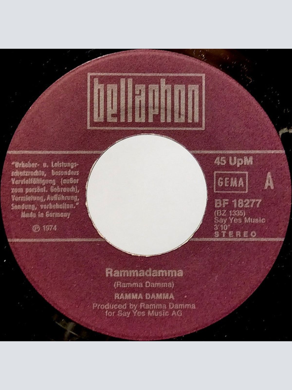 Vinyl / Ramma Damma - Rammadamma