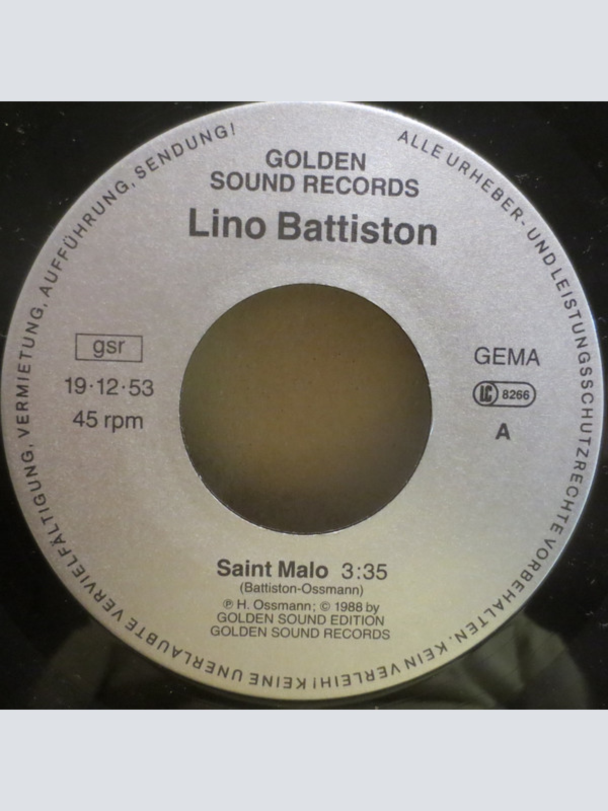 Vinyl / Lino Battiston - St. Malo