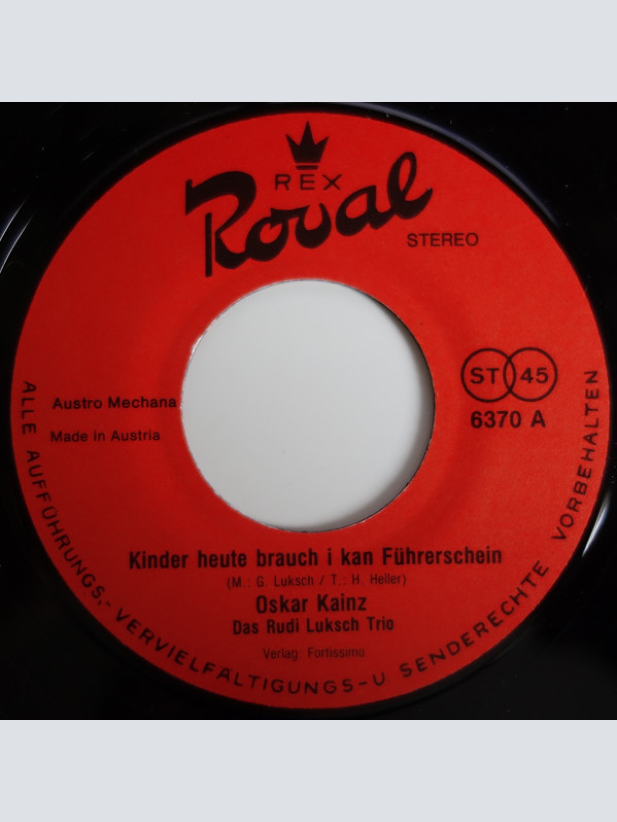 Vinyl / Oskar Kainz - I Brauch' Kann Führerschein / Einmal Kommt Doch Jeder Mensch Nach Wien