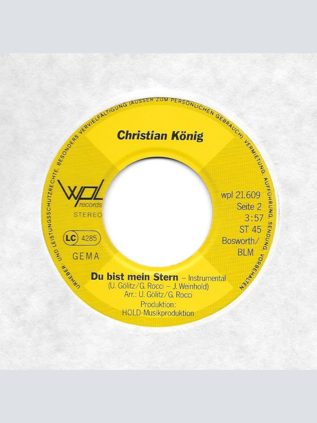 Vinyl / Christian König - Du Bist Mein Stern