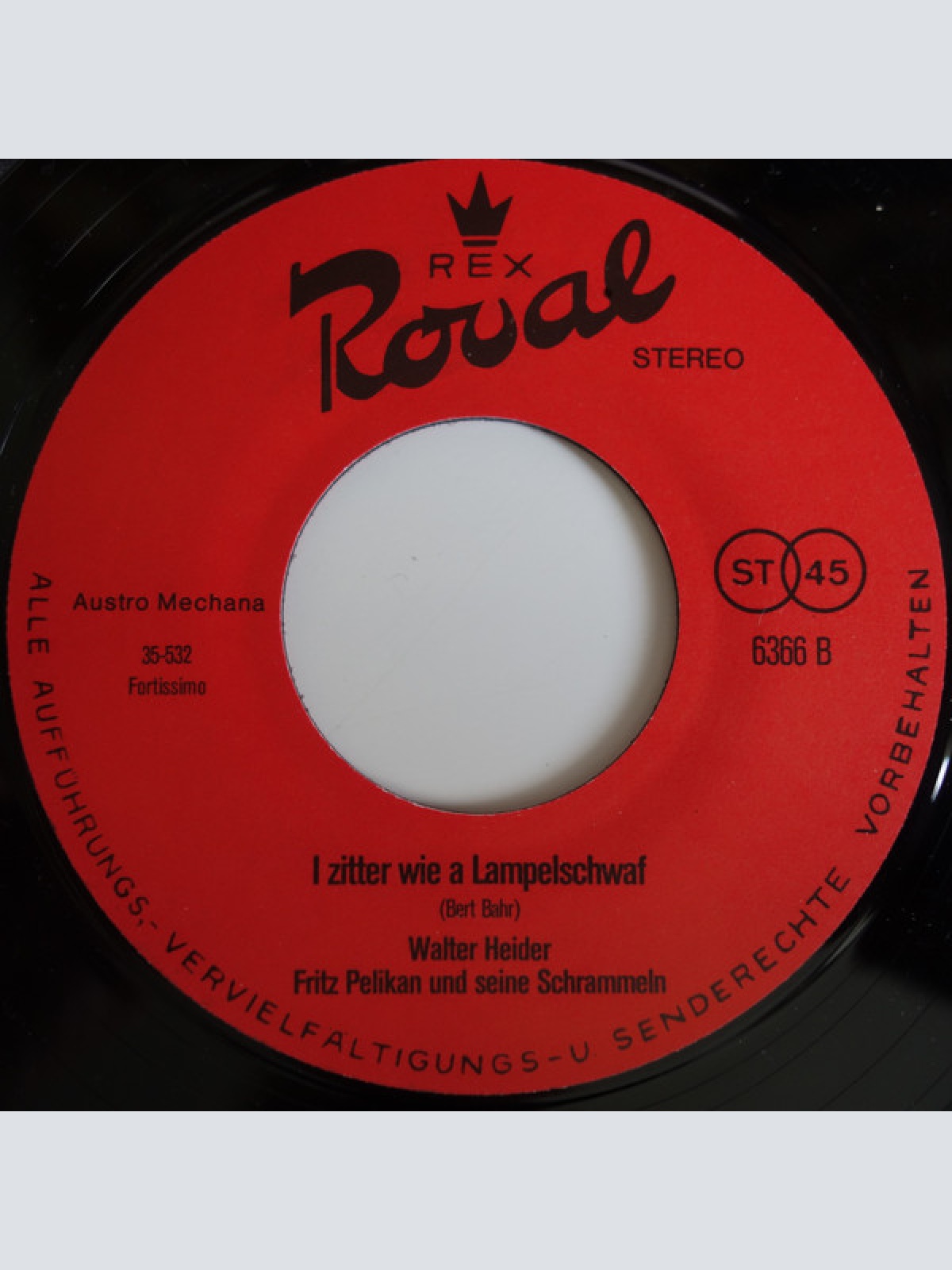 Vinyl / Walter Heider - Solang Der Kopf Am Hals Sitzt / I Zitter Wie A Lampelschwaf