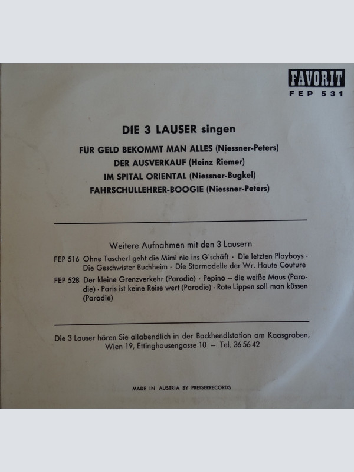 Vinyl / Die 3 Kolibris - Du Bist Ein Glückspilz! / Jeder Kriegt, Was Er Verdient!