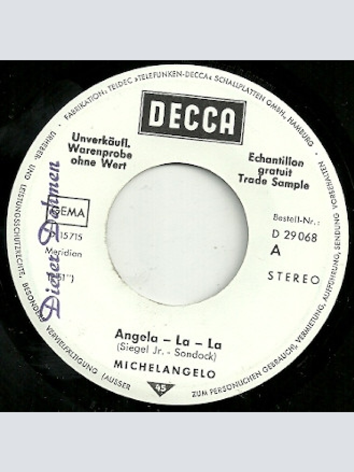Vinyl / Michelangelo (3) - Angela-La-La