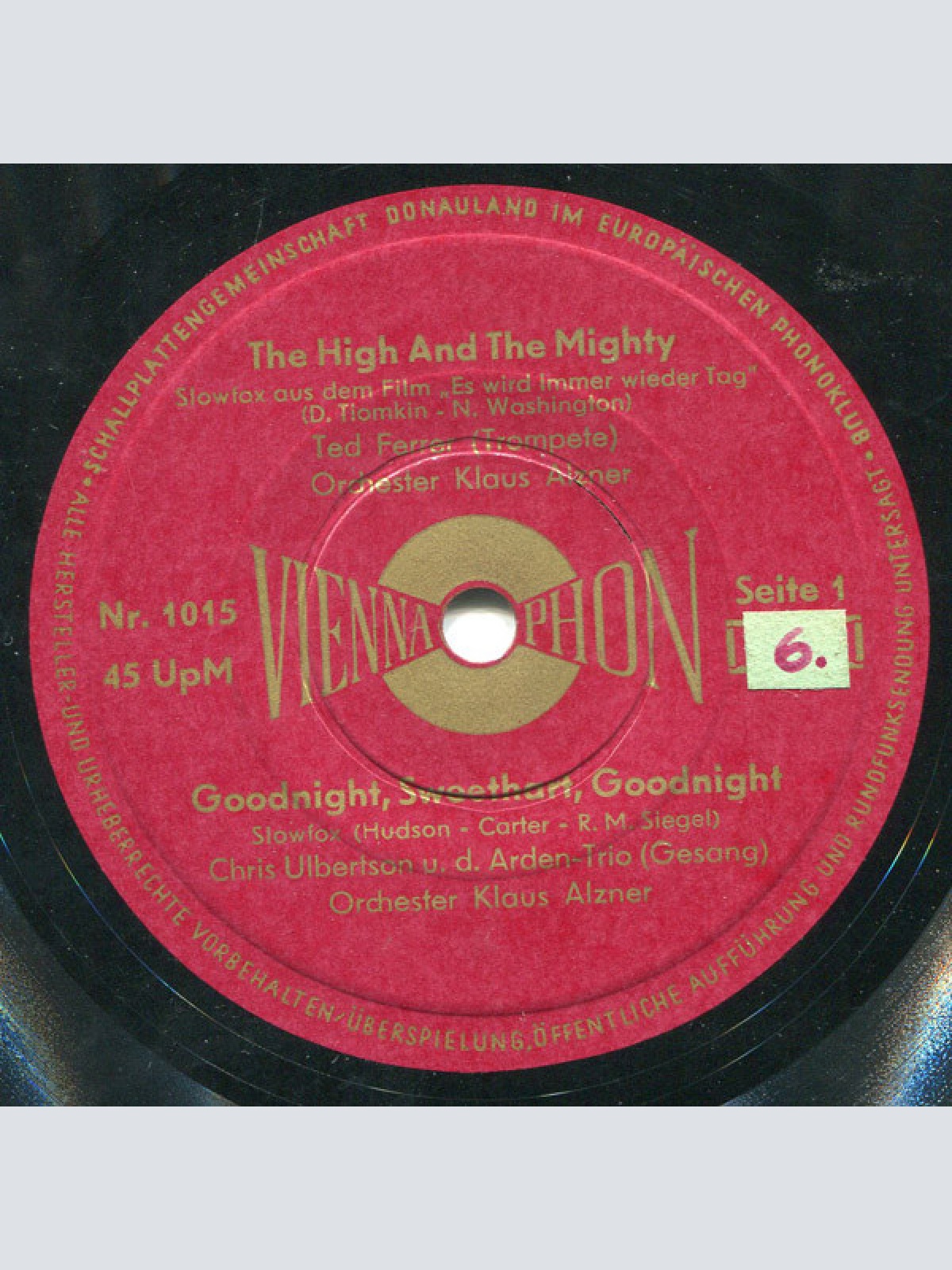Vinyl / Various - The High And Mighty / Goodnight, Sweetheart, Goodnight / Alt-Lissabon / Vaya Con Dios