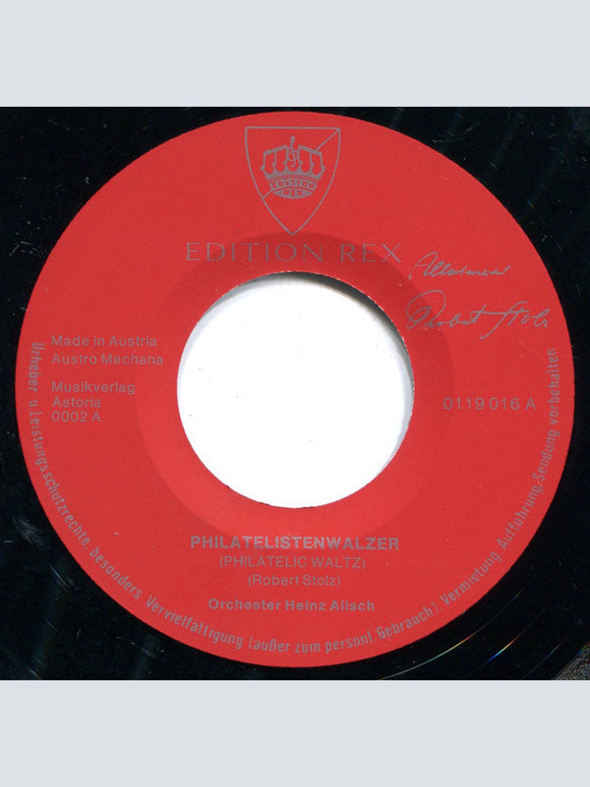 Vinyl / Robert Stolz - Orchester Heinz Alisch - Philatelisten Walzer (Philatelic Waltz)