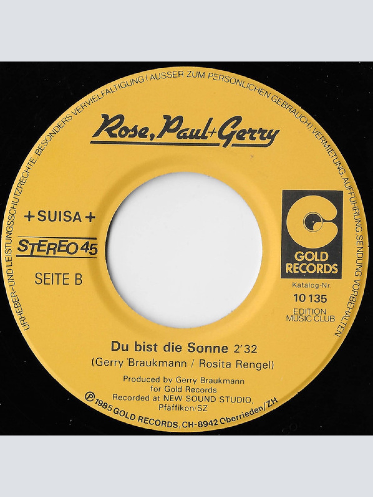 Vinyl / Rose, Paul & Gerry - Berühr' Mich