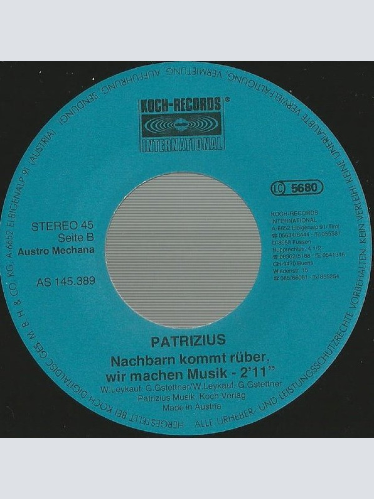 Vinyl / Patrizius - Der Schotte Auf Dem Wendelstein