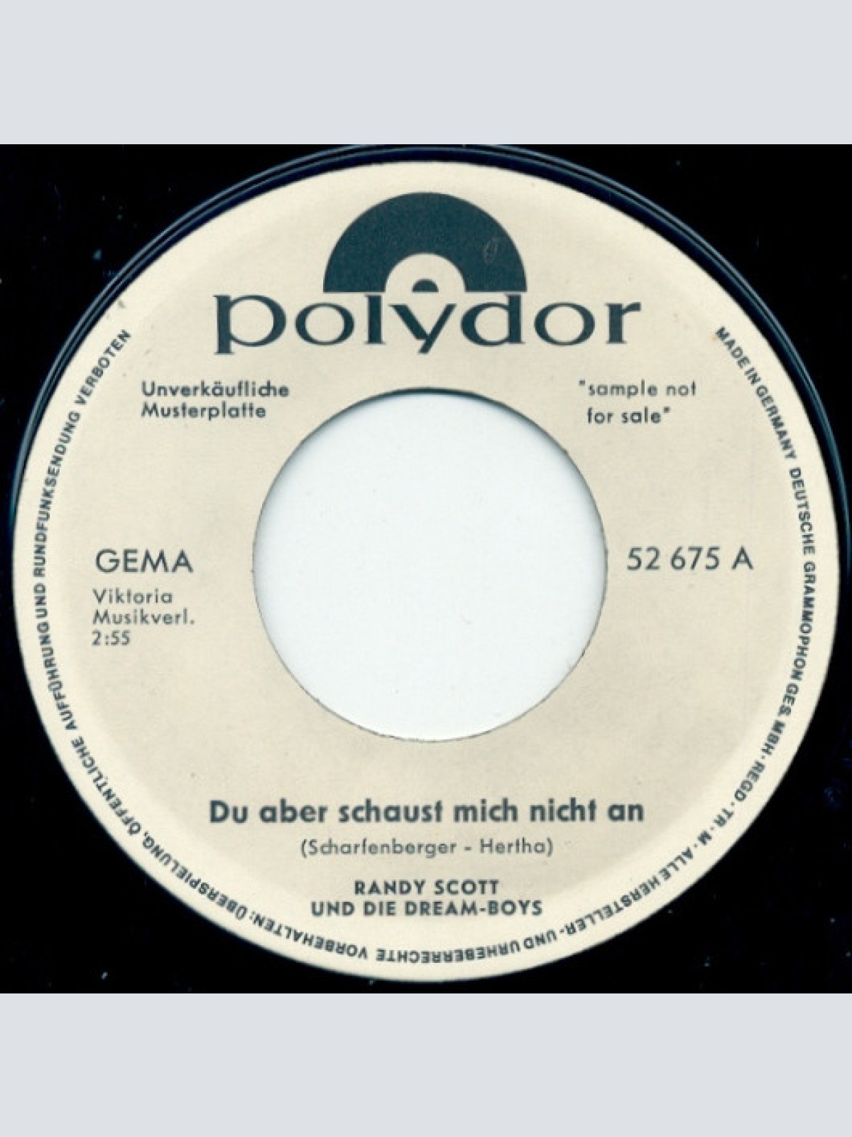 Vinyl / Randy Scott Und Die Dream-Boys - Du Aber Schaust Mich Nicht An