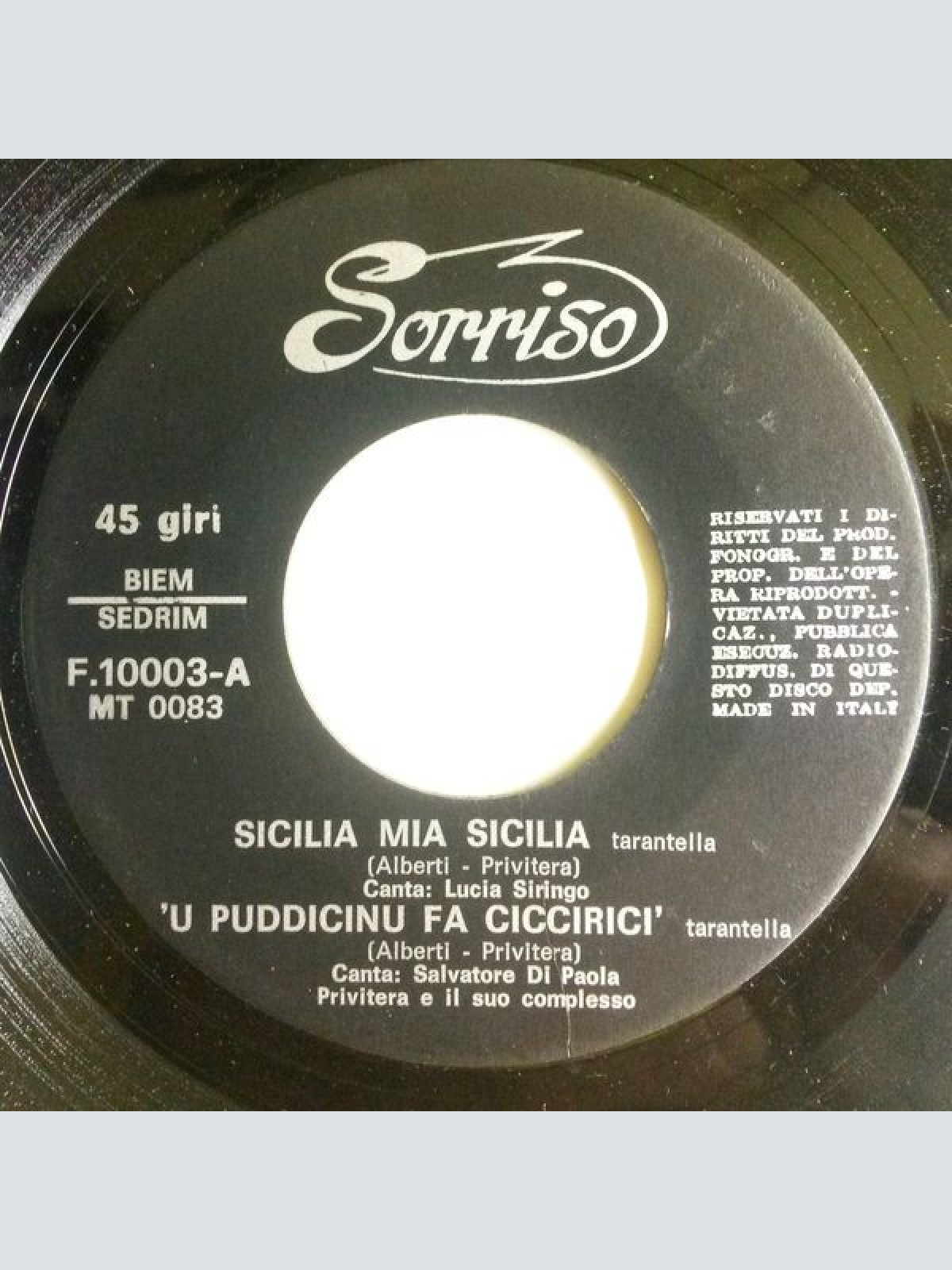 Vinyl / Privitera E Il Suo Complesso - Vitti 'Na Crozza