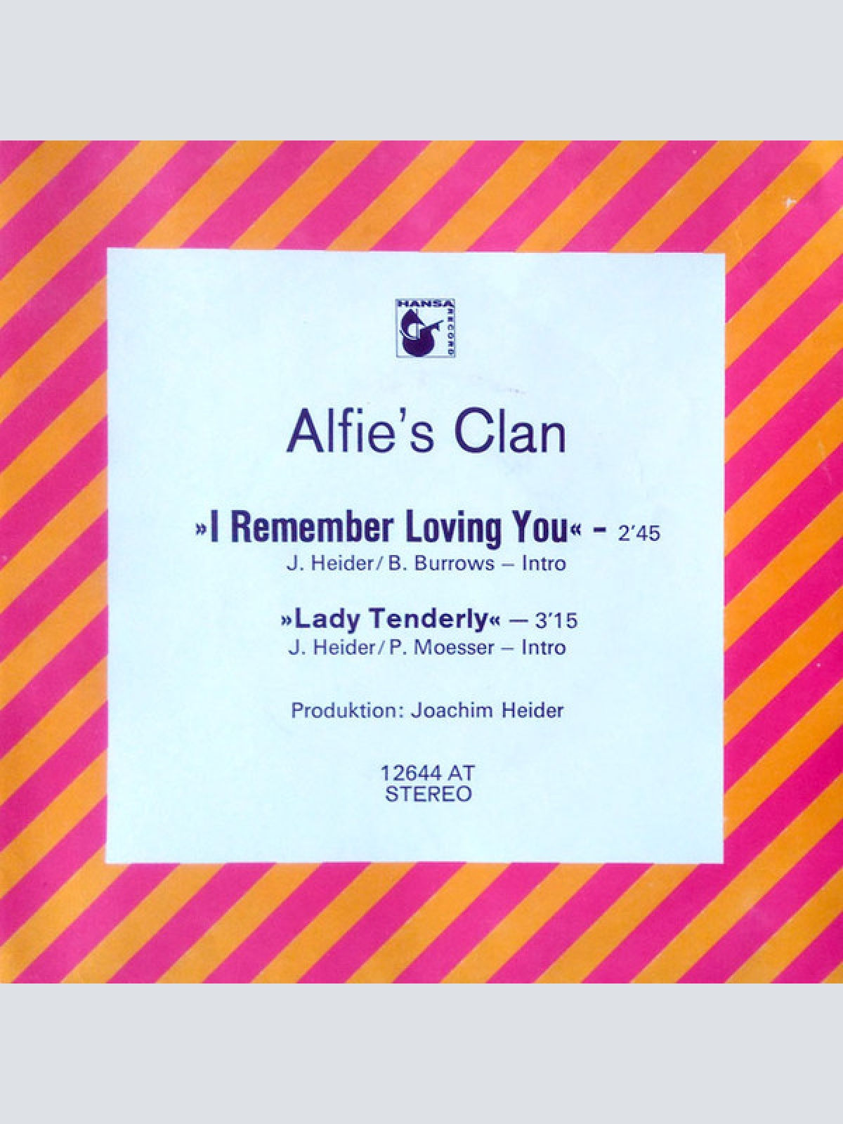 Vinyl / Alfie's Clan* - I Remember Loving You