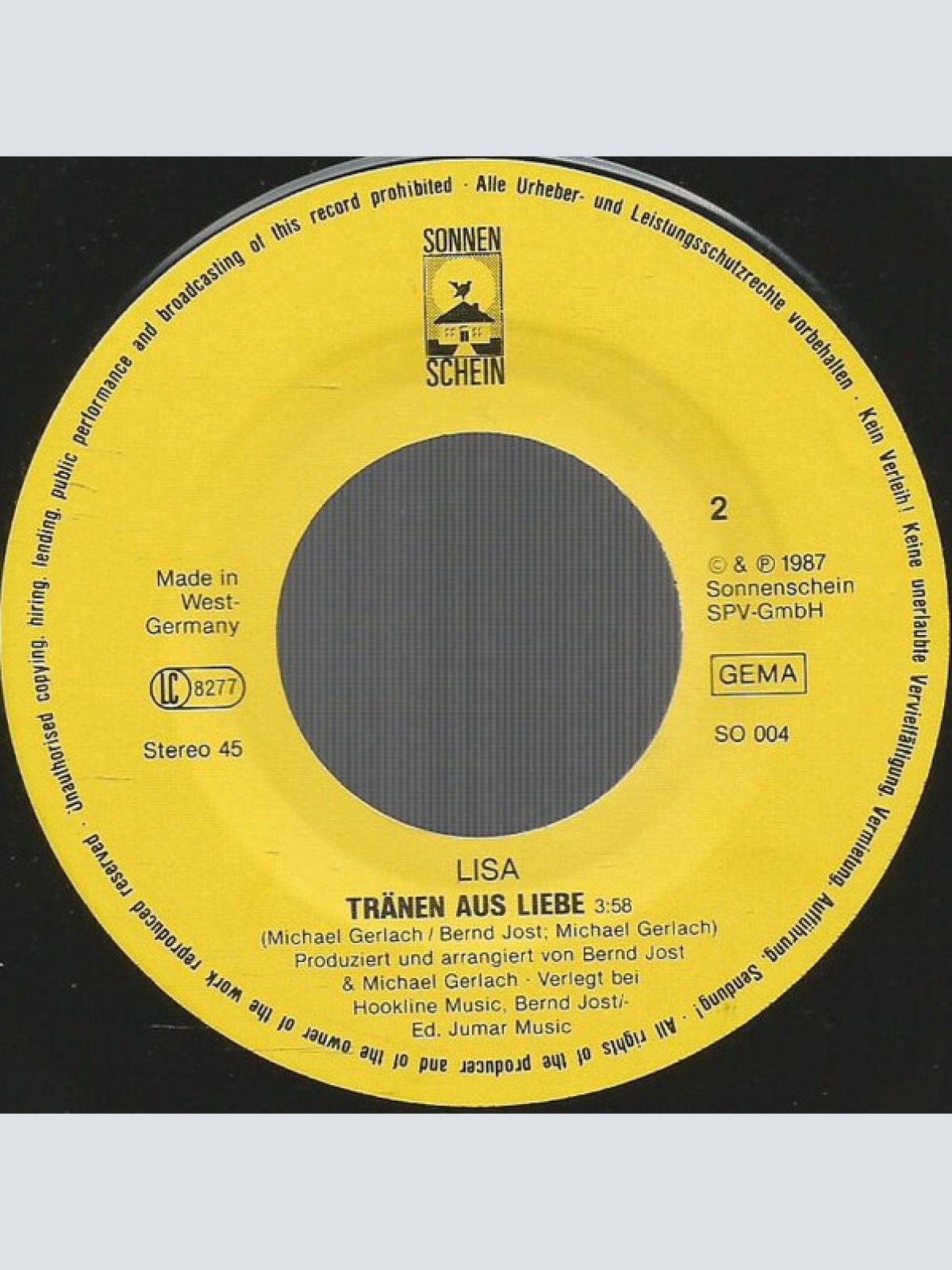 Vinyl / Lisa (101) - Cinderellas Gesicht