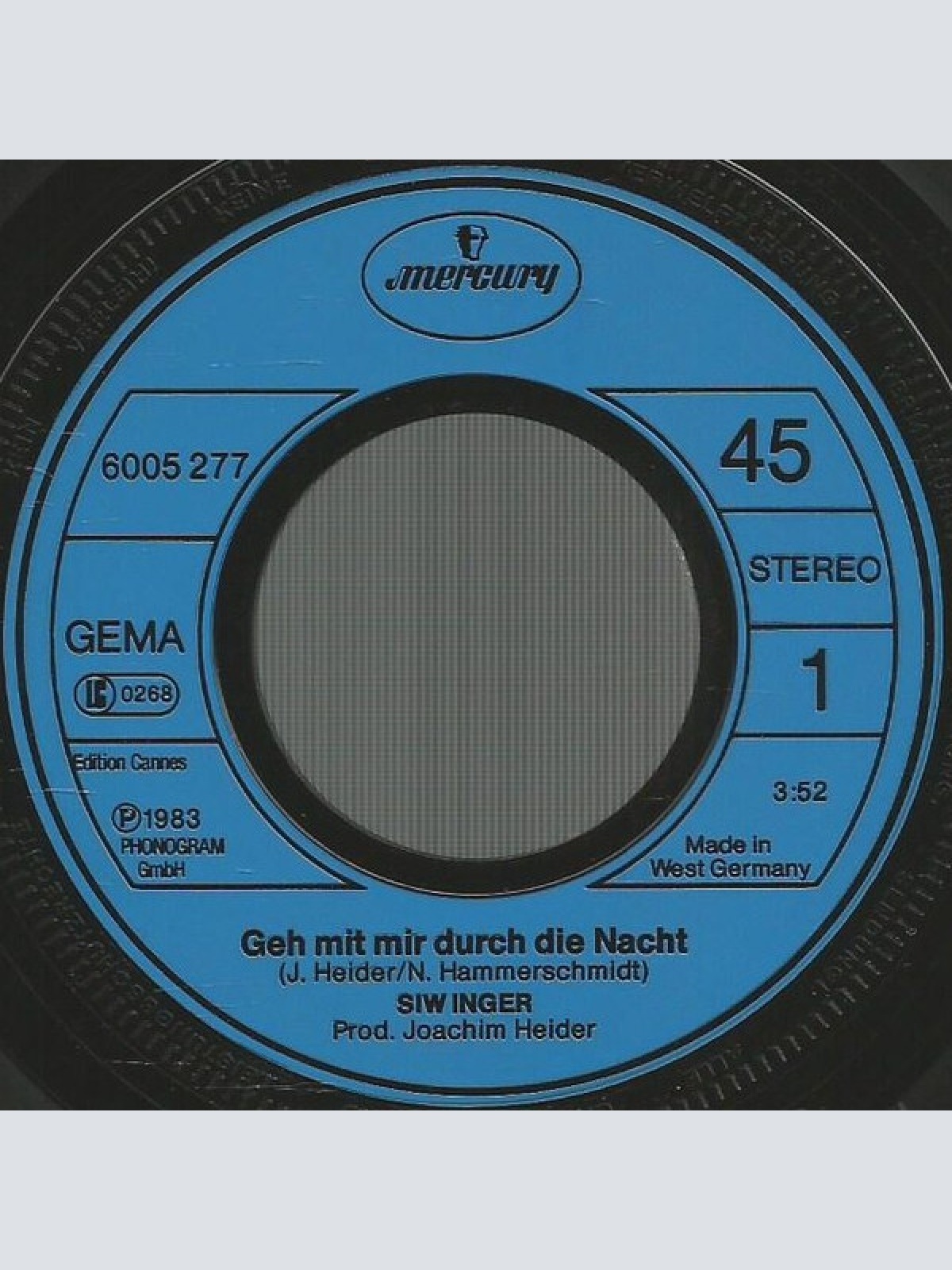 Vinyl / Siw Inger - Geh Mit Mir Durch Die Nacht