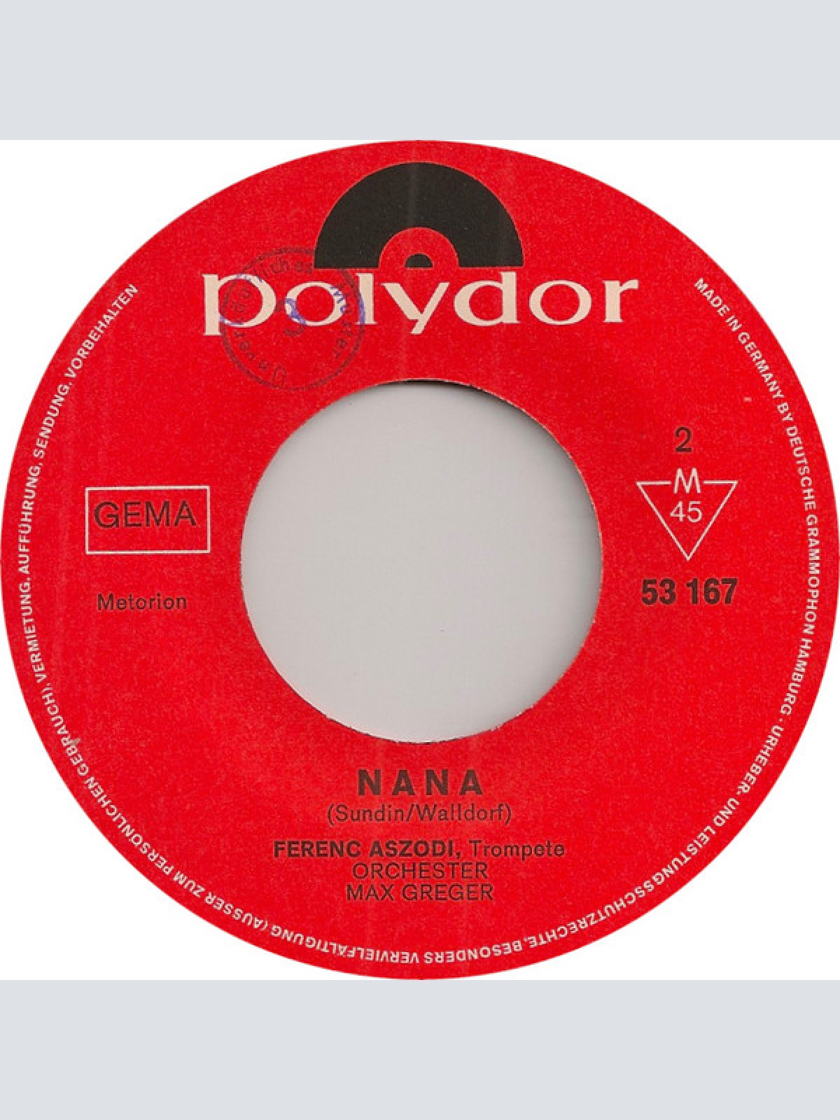 Vinyl / Max Greger Und Sein Orchester, Ferenc Aszodi - Isadora / Nana