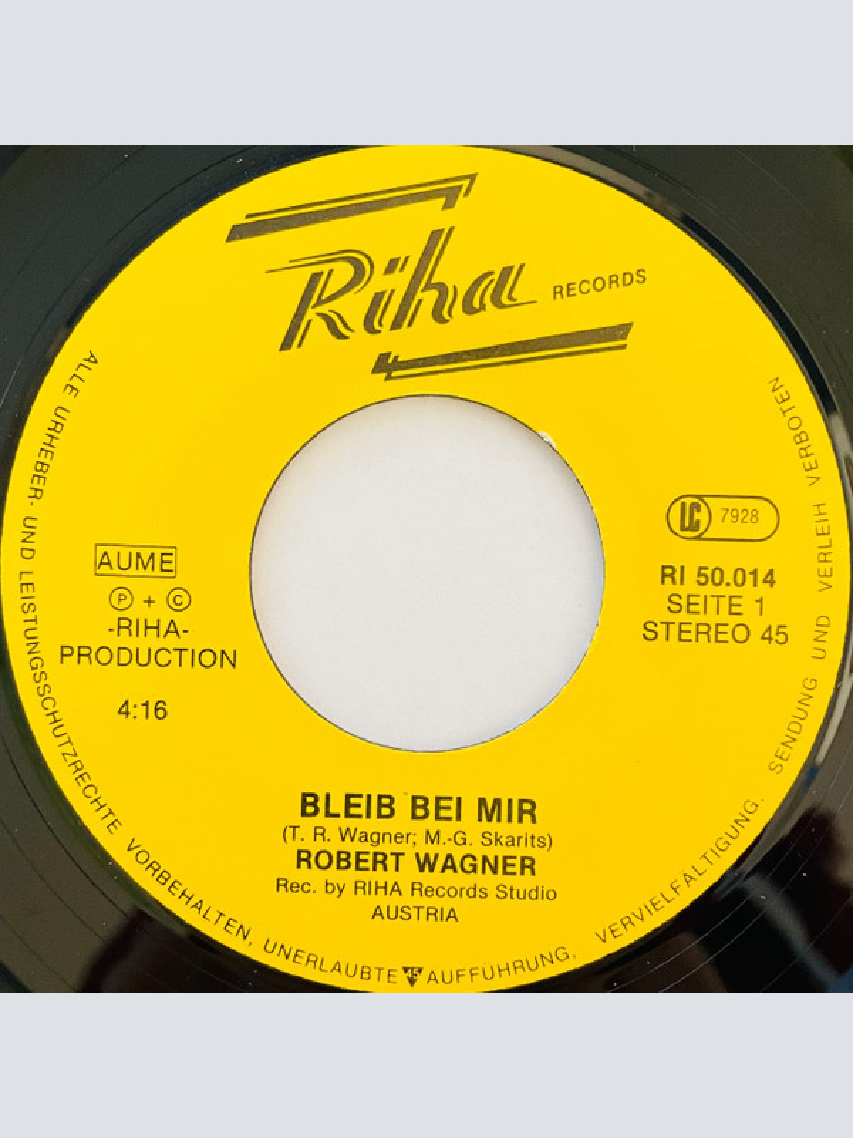 Vinyl / Robert Wagner (17) - Bleib Bei Mir