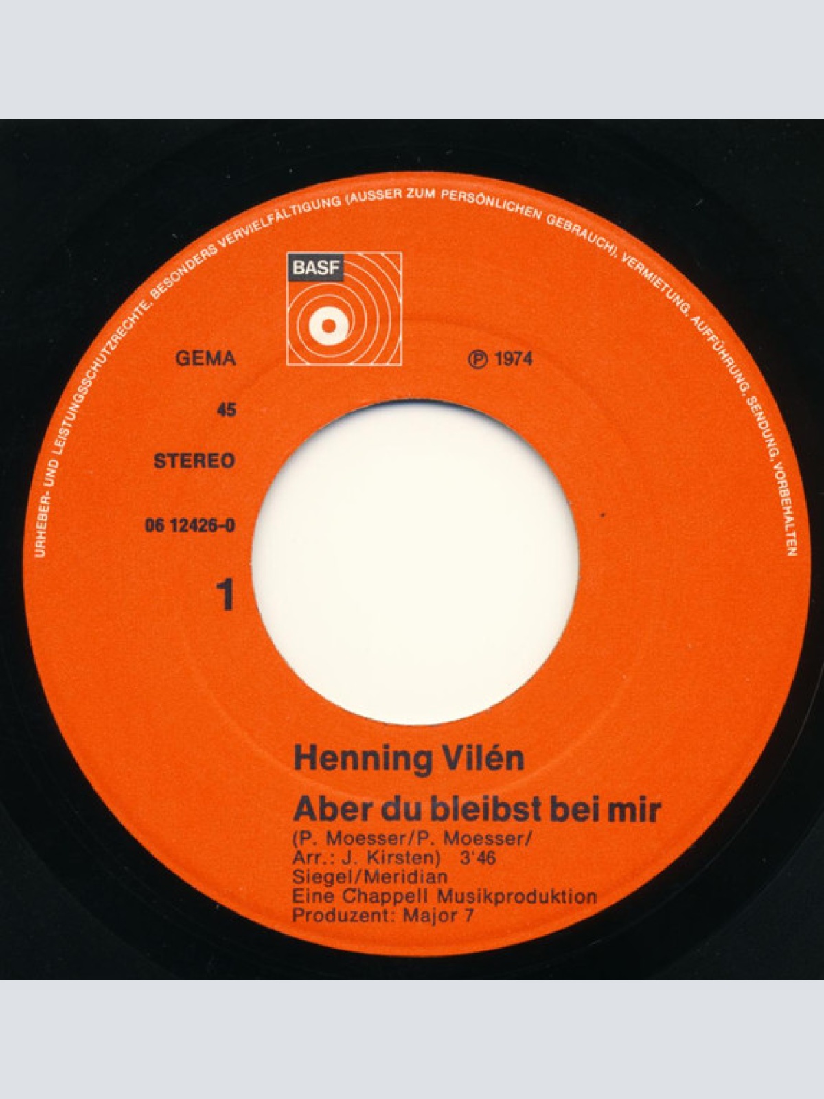 Vinyl / Henning Vilén - Aber Du Bleibst Bei Mir / Londonderry Waltz