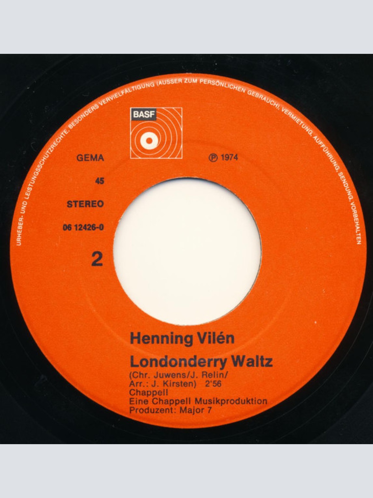 Vinyl / Henning Vilén - Aber Du Bleibst Bei Mir / Londonderry Waltz