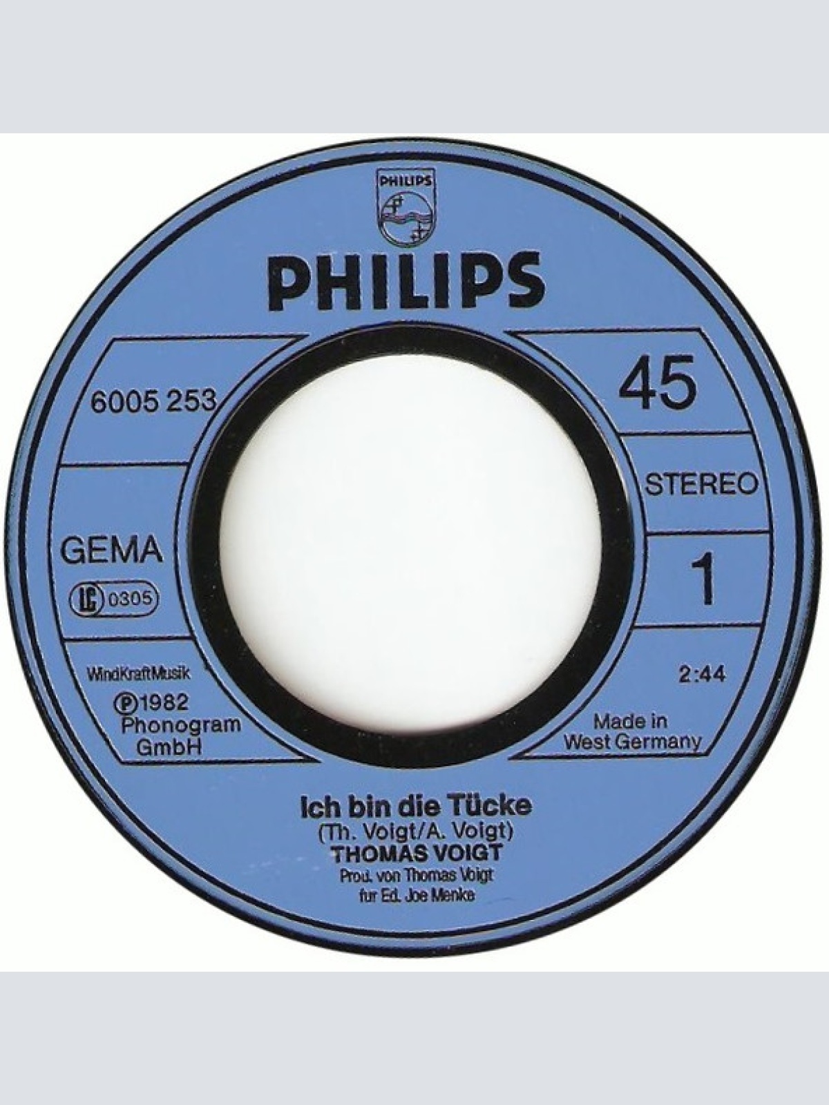 Vinyl / Thomas Voigt - Ich Bin Die Tücke